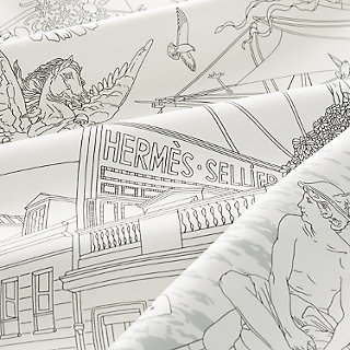 Hermès Flagship scarf 90 - White | Hermès Singapore